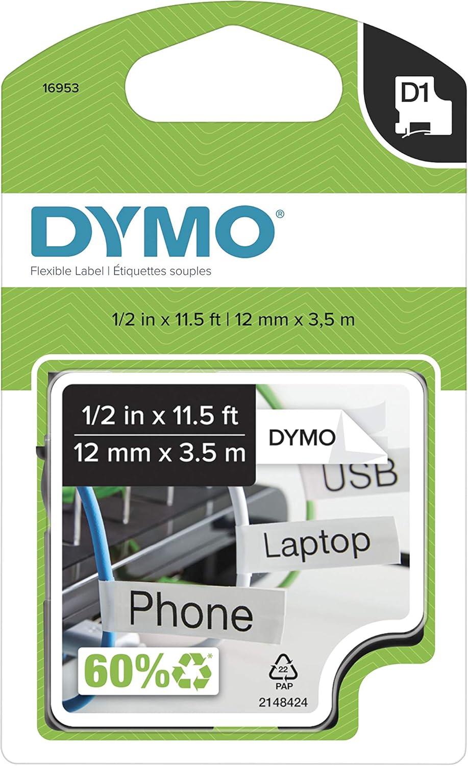 dymo nylon labels