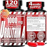 Urolithin A Supplement 1000mg - Mitochondrial Supplements Support - Advanced Healthy Anti-Aging and Cellular Renewal - Muscle Strength - Endurance and Longevity - Ultra Micronized - 120 Capsules