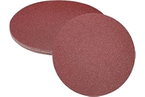 uxcell 8pcs 12-Inch PSA Sanding Discs, 40 Grits Aluminum Oxide Self Adhesive Stick Back Sandpapers, No-Hole Round Wet/Dry San