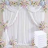30ftx12ft White Backdrop Curtains for Wedding