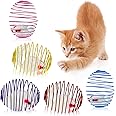 Jecery 5 Pcs Cat Spring Balls Stretchable Cat Springs Toys Interactive Cat Toys Rolling Cat Balls Colorful Playful Coils Spring Action Toy Caged Rats for Kitten Cat Pet Supplies Indoor
