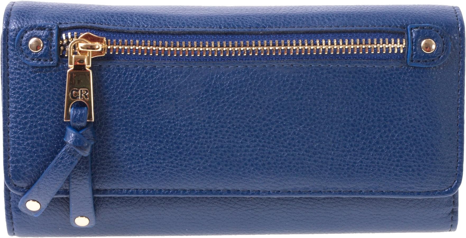 Club Rochelier Clutch Wallet with Checkbook and Gusset (Navy)