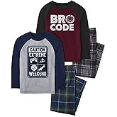 The Children's Place boys Long Sleeve Top and Pants 2 Piece Pajama Set