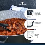 MasterClass Shallow Casserole Dish 4L 28cm with Lid Induction Oven Safe Black view 4