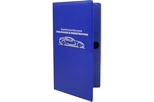 Autostyle Large Car Insurance and Registration Card Holder - Premium Wallet for Important Automobile Documents | (Blue)