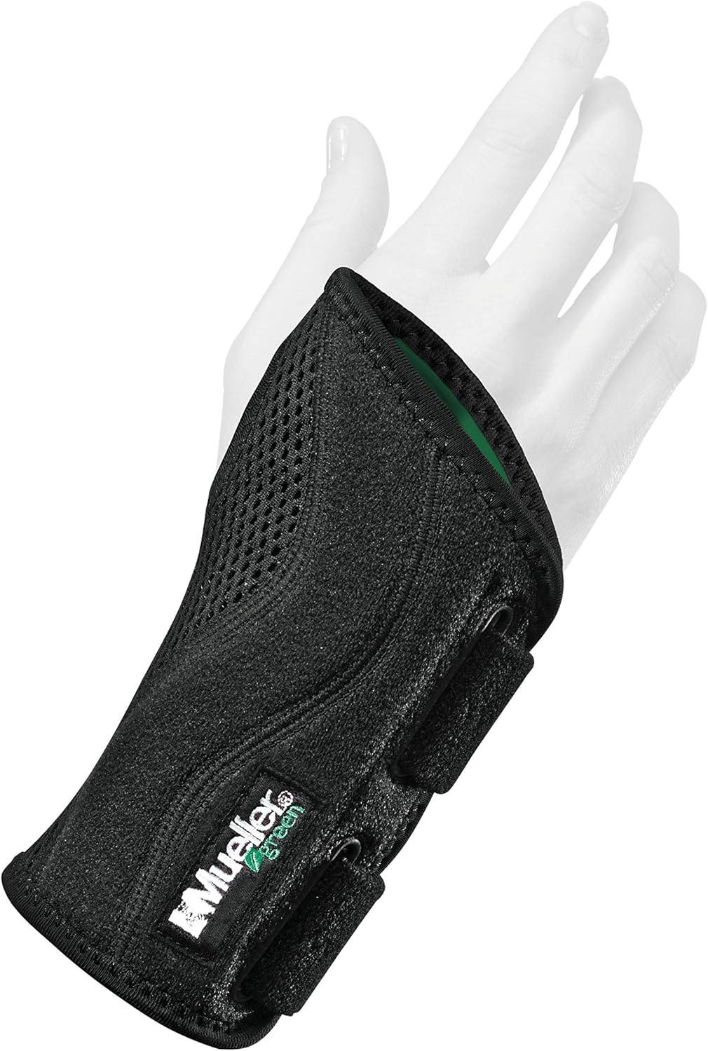 Mueller Fitted Wrist Brace, Black, Right Hand, Small/Medium: Health & Personal Care