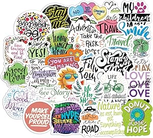 ?100pcs Motivational Stickers Pack?Waterproof Inspirational Stickers, Affirmation Vinyl Stickers Decals for Students Teachers Employees, Water Bottle Stickers, Laptop Stickers