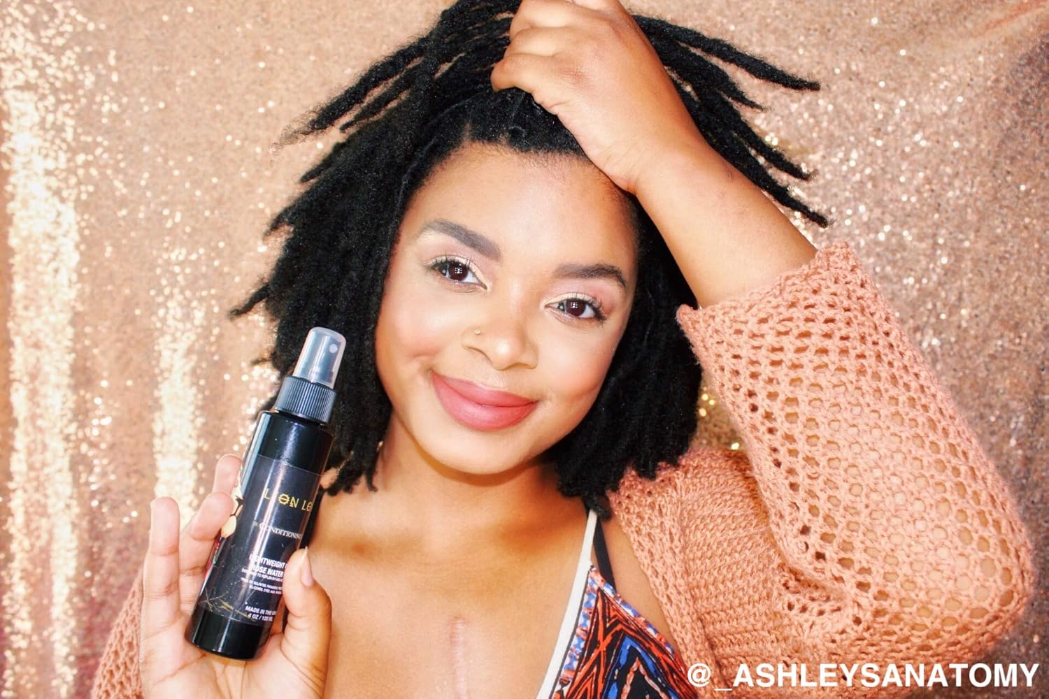 Lion Locs Rosewater Spray with Aloe, Essential Oils, Vitamins, and Glycerin | Organic Conditioner Spritz for Skin, Dreads, Dreadlocks (4oz) : Beauty