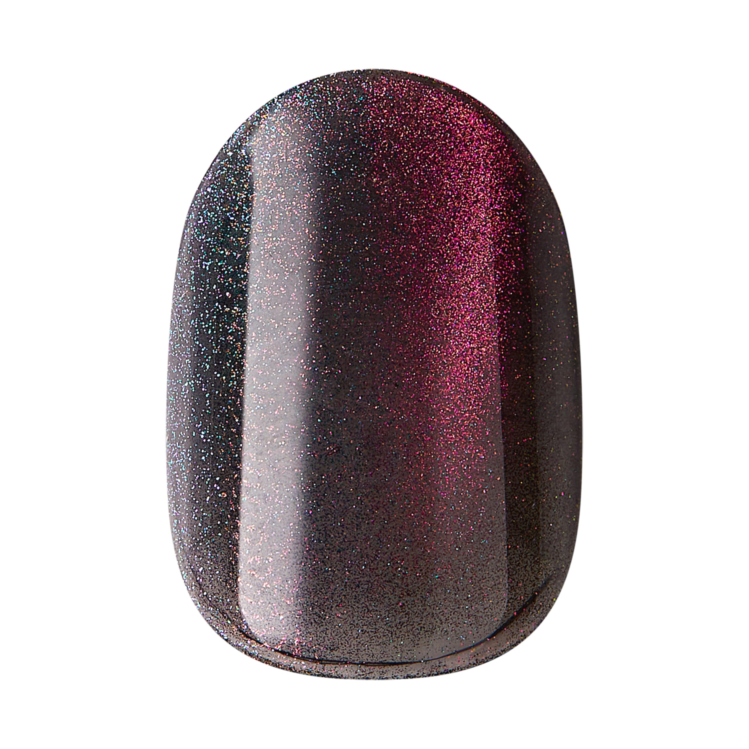 KISS colorFX by imPRESS Press On Nails, 'Before Hours', Black, Short Size, Oval Shape, Includes 30 Fake Nails, Prep Pad, Instructions Sheet, 1 Manicure Stick, 1 Mini File - Image 9