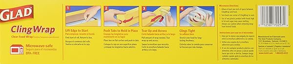 GLAD CLING PLASTIC WRAP, 400 SQUARE FOOT ROLL, 400 SQ FT (PACK OF 2)