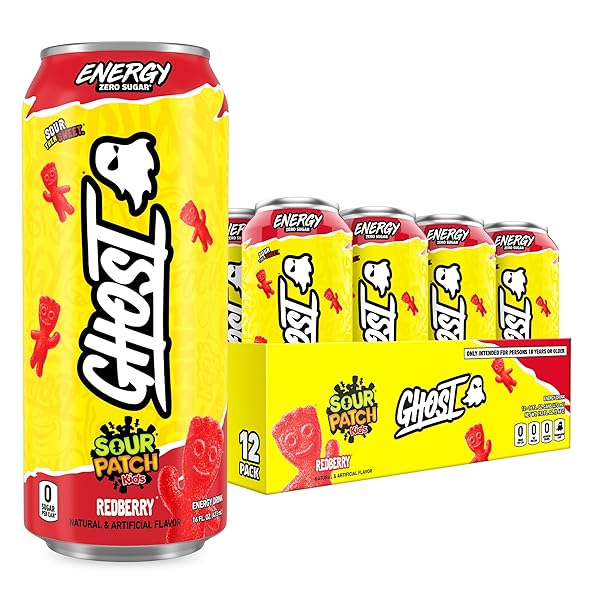 GHOST ENERGY DRINK – 12-PACK, SOUR PATCH KIDS...
