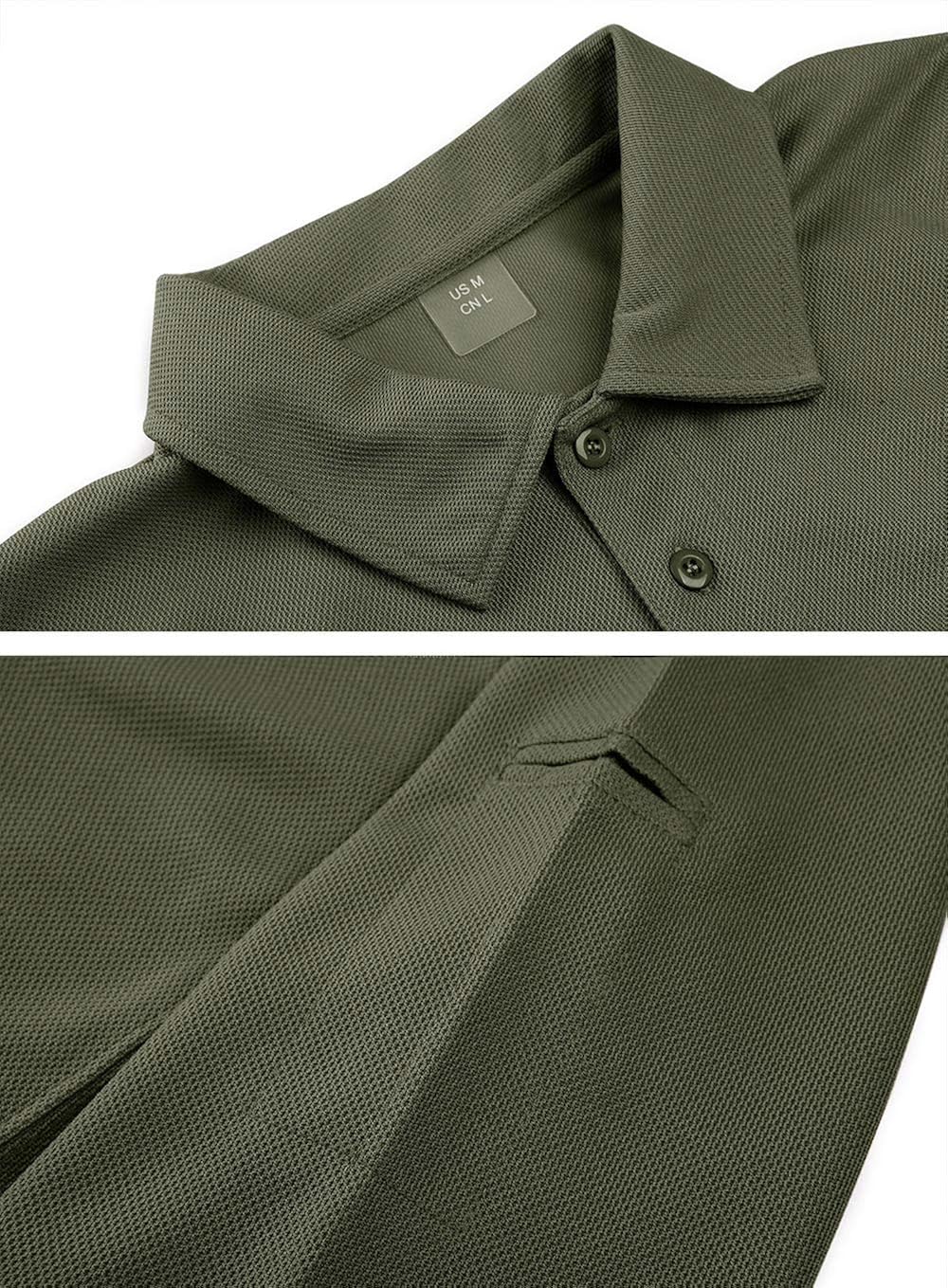 BIYLACLESEN Men's Jersey Golf Polo Shirts Outdoor Pique Performance Tactical Military Long Sleeve Shirts: Clothing