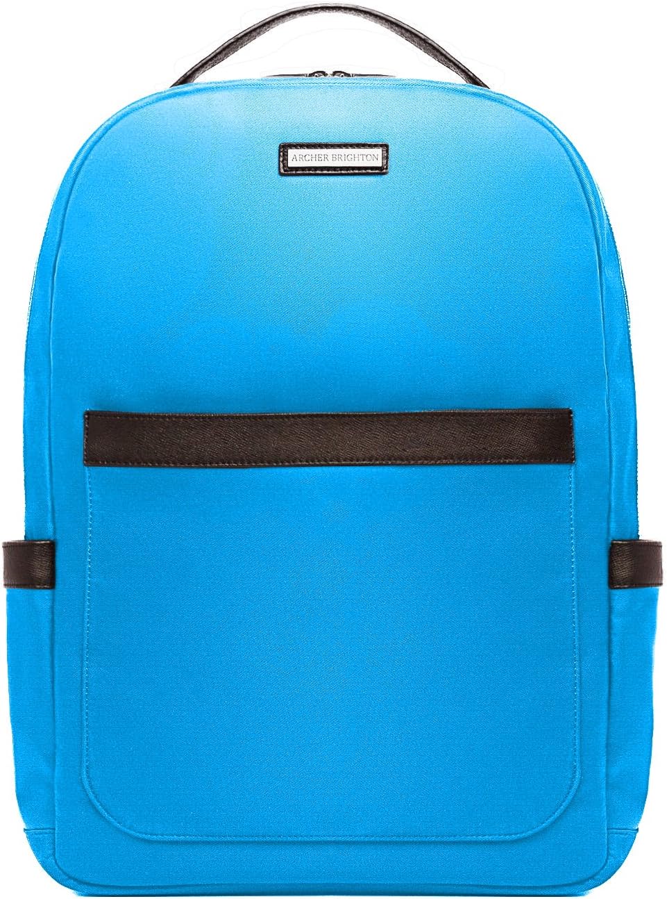 Archer Brighton Jake Laptop Backpack, Men’s 15” Business TSA Travel Leather Canvas Multipurpose Backpack (Light Blue)