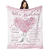 XALAZY 50th Birthday Gifts for Women Blanket 60"X50", 50th Birthday Gifts, 50th Birthday Gift Ideas, 1975 Birthday Gifts, 50 Year Old Gifts for Women, 50th Birthday Gifts for Her,50th Birthday Blanket