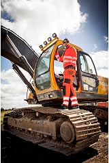 Portwest T501 PW3 Hi Vis Trousers Orange Black 12 Pockets Holster Kneepad view 2