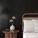 Livelynine Black Wood Effect Vinyl Wrap Self Adhesive Wallpaper for Furniture view 3