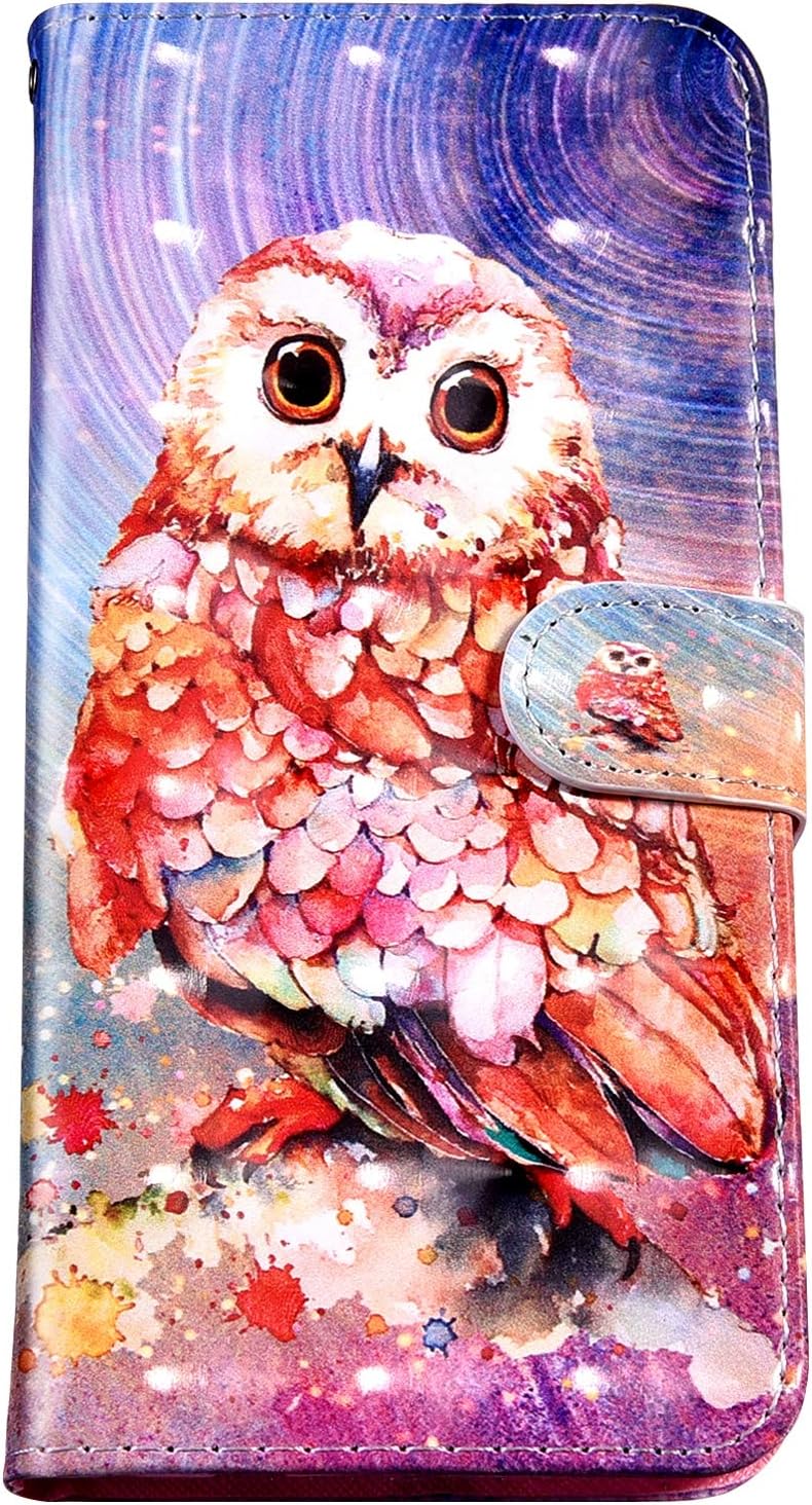 Felfy Compatible with Redmi 5 Plus Case Leather Flip Wallet Phone Case,Compatible with Redmi 5 Plus Flip Case Cover Flower Dog Wolf Cat Fashion Pattern Leather Case with Magnetic and Card Slot