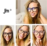 JM 3 Pack Oversized Reading Glasses Blue Light Blocking +3.0 Women view 2
