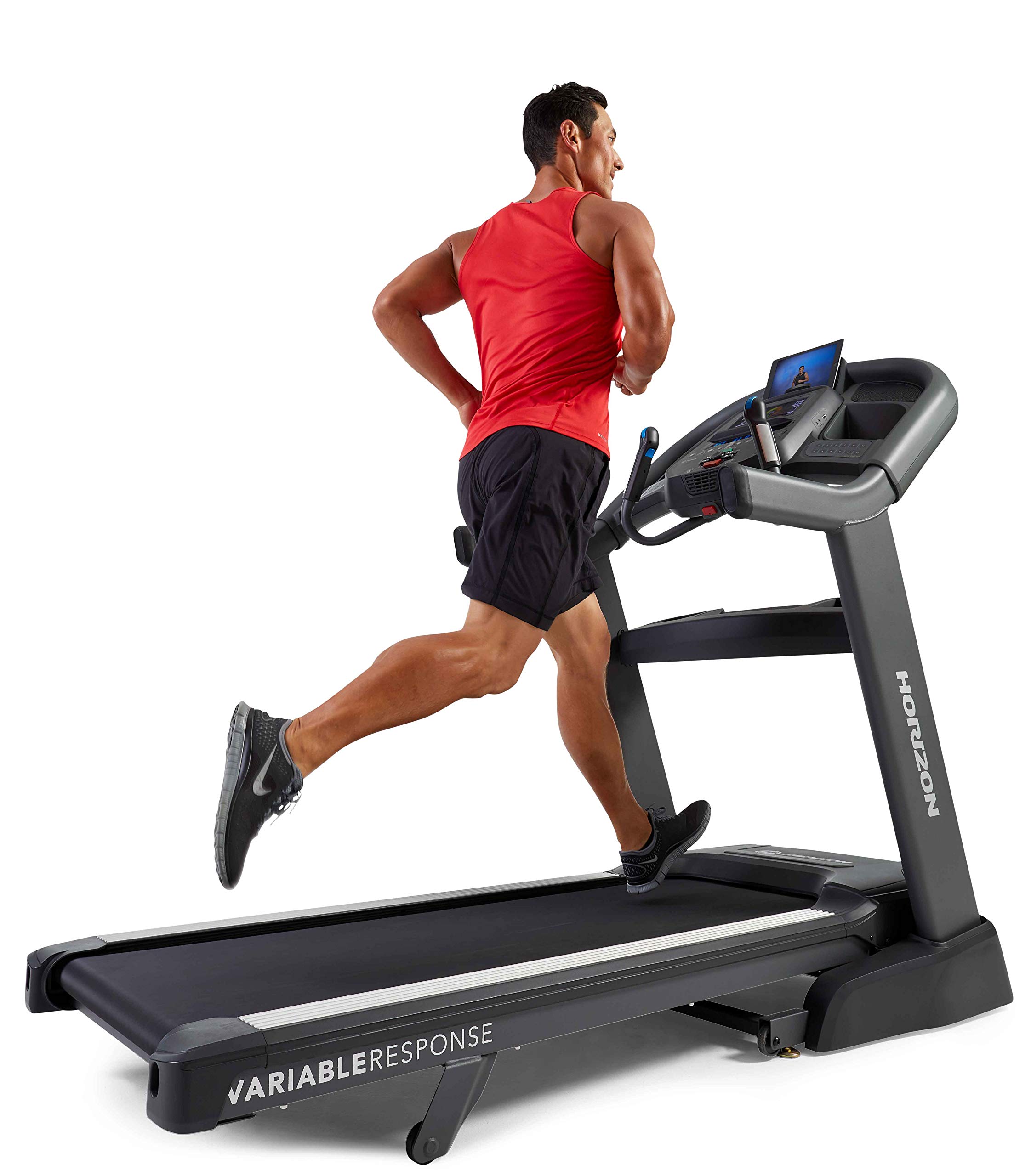 Horizon Fitness 7.8 at Studio Series Smart Treadmill with Bluetooth and Incline, Heavy Duty Folding Treadmill 375 lbs Weight Capacity, Pro Running Machine for Home Exercise and Running with Apps