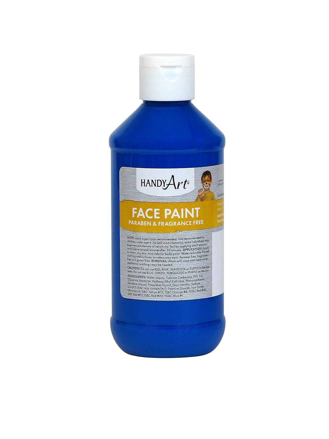 Handy Art Face Paint, Blue, 8-Ounce