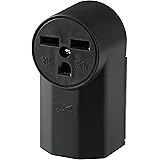 Eaton WD1232 30-Amp 2-Pole 3-Wire 240-Volt Surface Mount Power Receptacle, Black