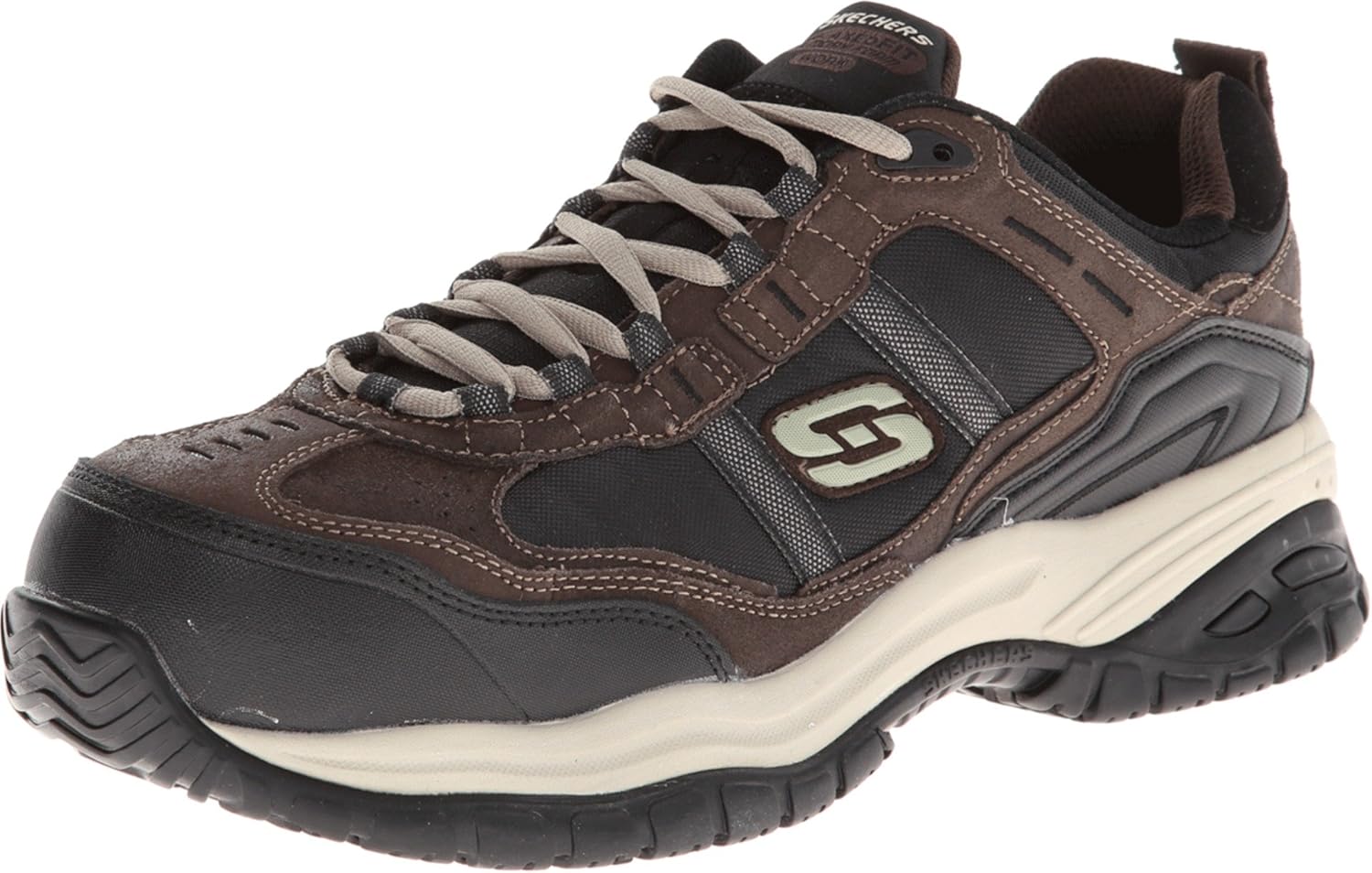 Skechers Men's Work Relaxed Fit Soft Stride Grinnel Comp, Brown/Black