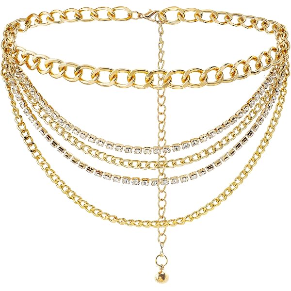 Amazon.com: Chain Belts for Women Fashion Plus Size Waist Chain Belt Gold  Silver Waist Belt Belly Chain Waist Belt Body Chain for Dress (Gold Sun, 37  inch) : Clothing, Shoes & Jewelry