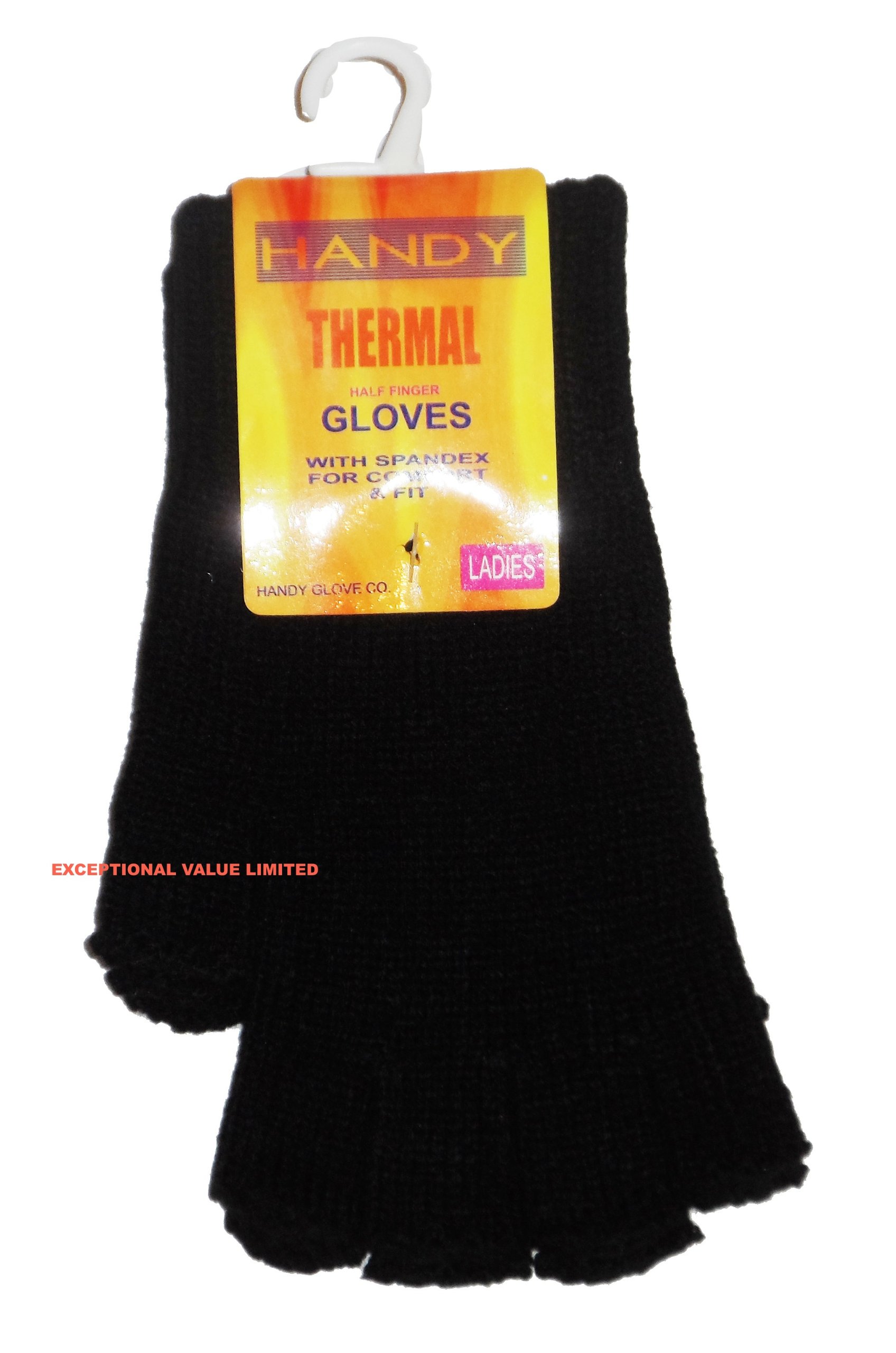 NEW 1 PAIR LADIES HANDY THERMAL FINGERLESS KNITTED WINTER GLOVE ONE SIZE