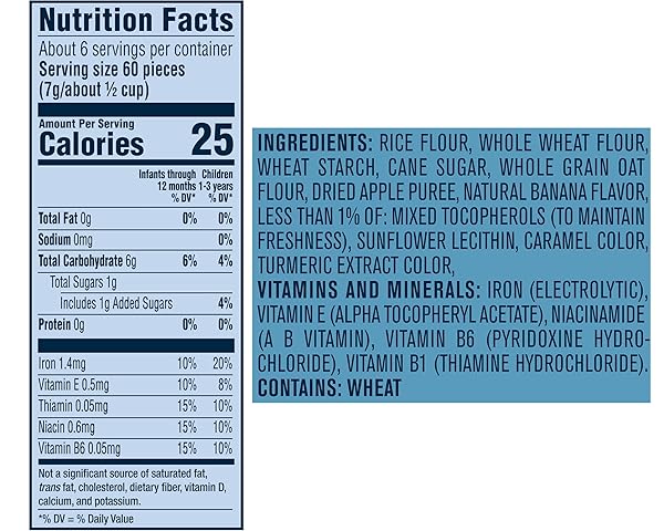 GERBER STAGE 3 BABY SNACKS, BANANA PUFFS, PUFFED GRAIN SNACK, BABY LED FEEDING, IRON & CHOLINE, PUFFS SNACKS FOR BABIES