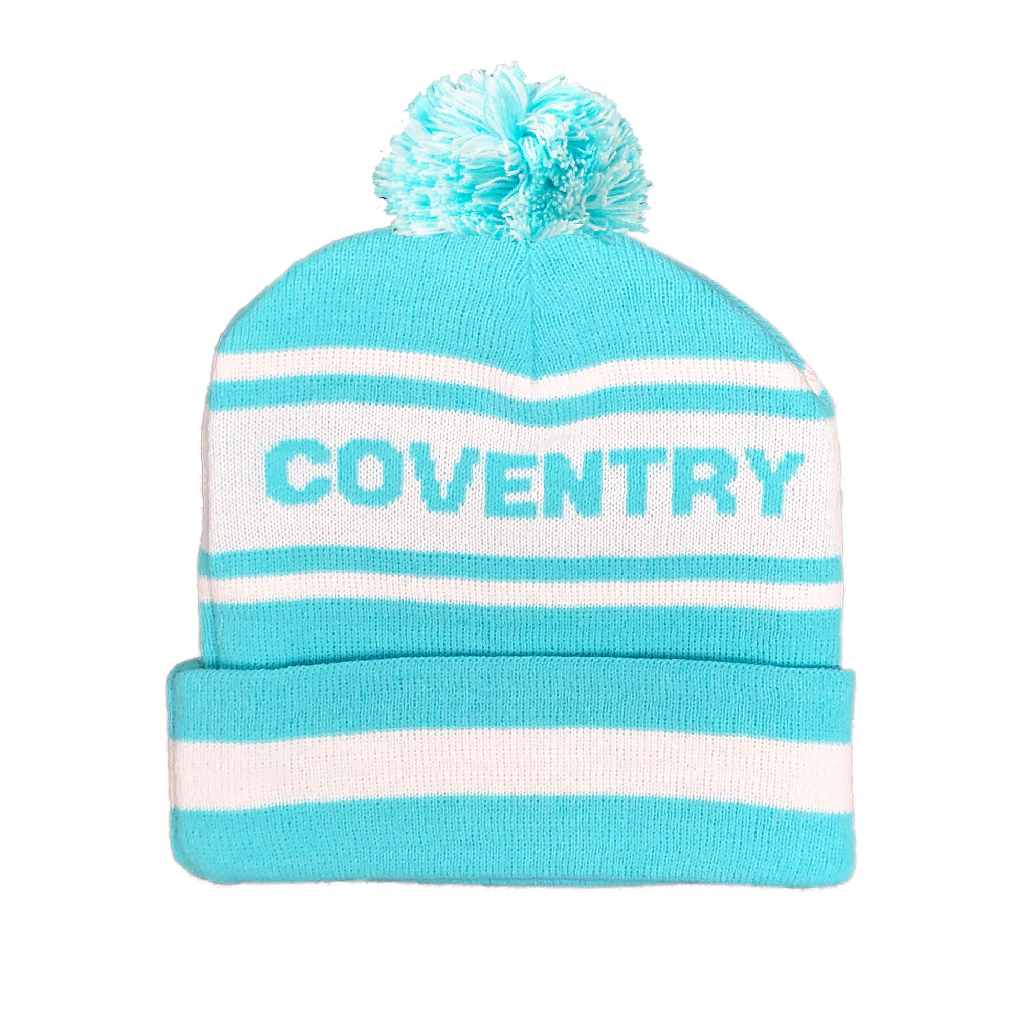 Beyond Happy Coventry Sky Blues Winter Hat - Coventry City Knitted Ski Hat - Unisex Hat 100% Acrylic (UK, Alpha, One Size, SKI HAT)