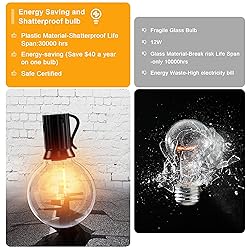 Outdoor String Lights,55FT Shatterproof LED Patio