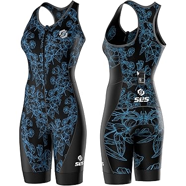 Weimostar Triatlonpakken voor dames, fietsshirt Padded Eendelig Tri Pak, Zonnebaden Zwempak, M