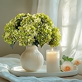 Bailikang 10PCS Faux Hydrangea Flower Hydrangea Artificial Flowers Hydrangea Bouquet Faux Flower Table Centerpieces for Home Wedding Bridal Bouquet Office Party DIY Floral Decor