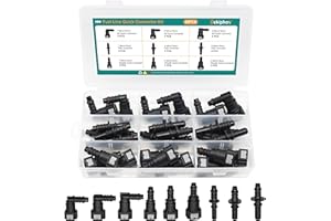 DEKIPHOX 30pcs Fuel Line Repair Kit, Assorted Fuel Line Quick Connectors Hose Release Connect Fittings SAE 7.89mm 9.49mm 9.89mm to ID 8mm