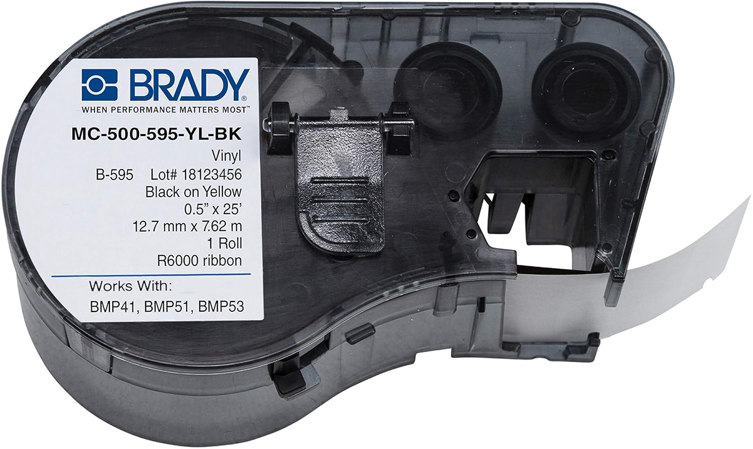 Brady MC 500 595 YL BK Vinyl 12 7mm X 7 62m Schwarz Auf Gelb brady-mc-500-595-yl-bk-vinyl-12-7mm-x-7-62m-schwarz-auf-gelb