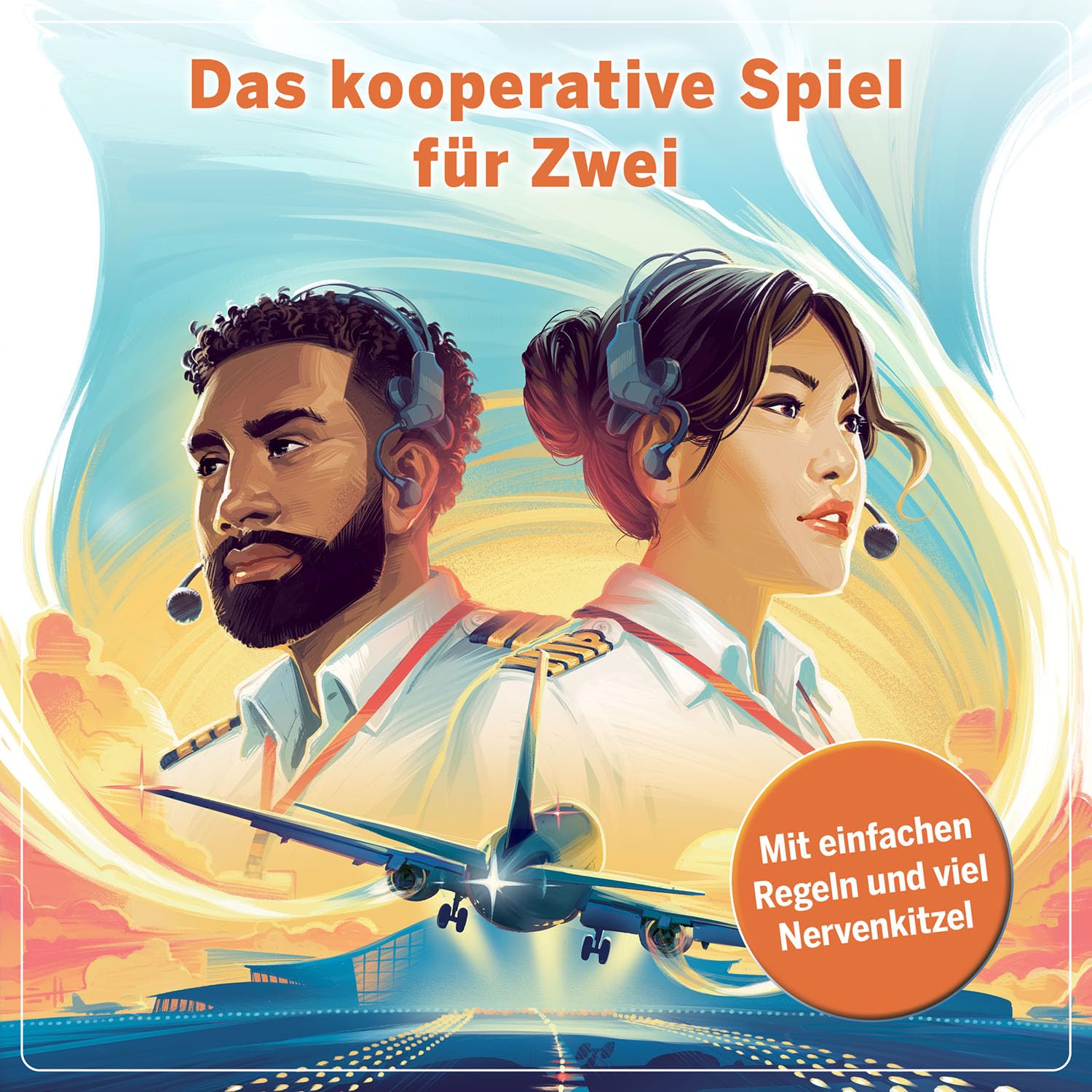 Kosmos 684044 Sky Team - Bereit zur Landung? Spiel des Jahres 2024, kooperatives Spiel für 2 Personen ab 10 Jahre, Strategiespiel, Brettspiel, Gesellschaftsspiel 4