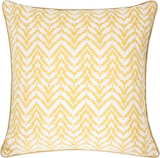 Amazon Com Homey Cozy Chevron Bow Throw Pillow Cover Gold
