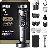 Braun Series 9 PRO All-in-One Beard and Body Trimmer for Men with Gillette Labs Razor, Cordless Grooming System with Precision Length Control, Rechargeable Electric Facial Hair Tool, AIO 9570