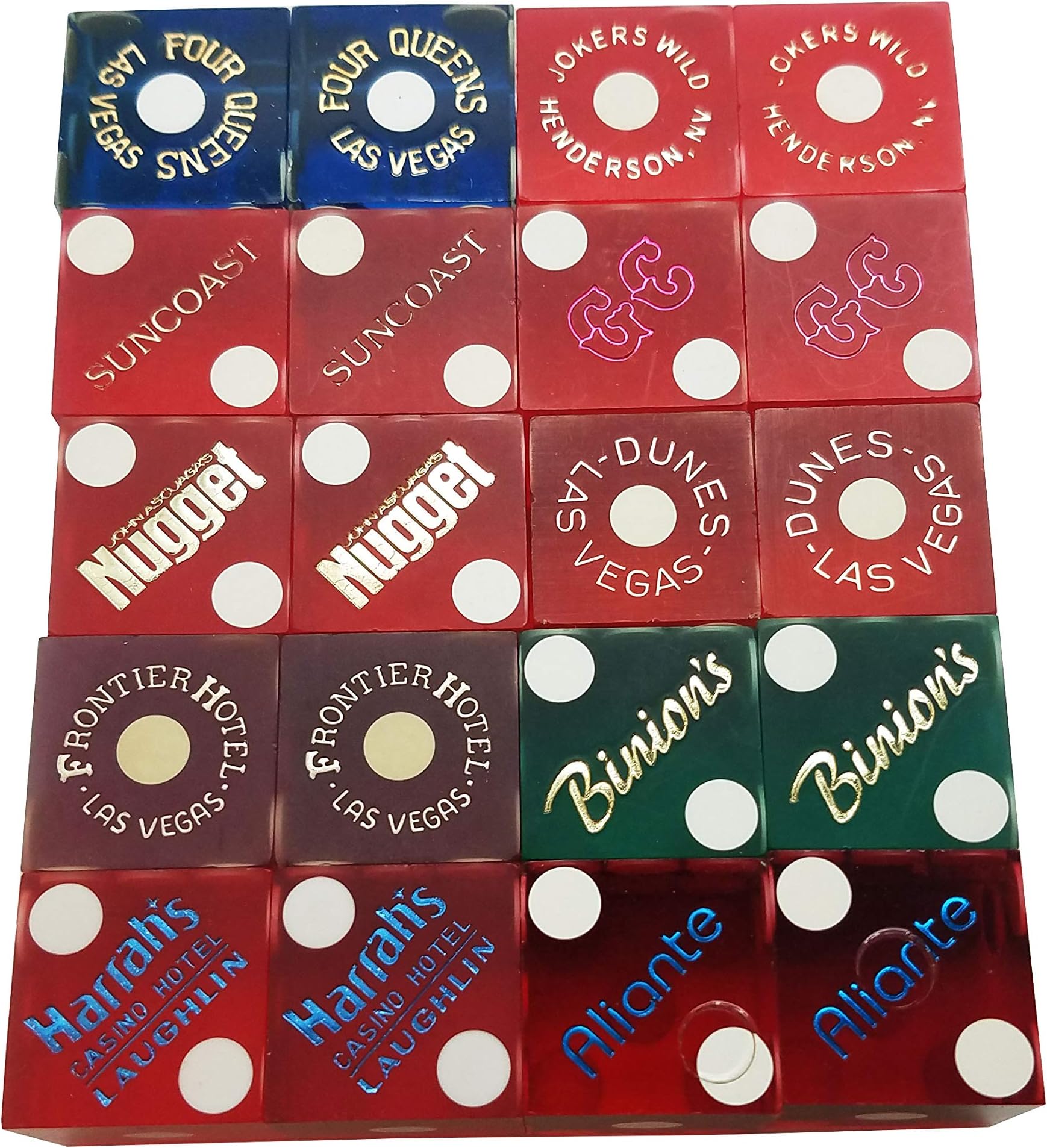 Spinettis (20) Mixed Real Used Casino Collector DICE NOT DRILLED