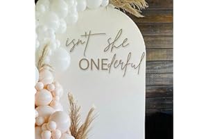 CANTLY Isn't She Onederful First Birthday Party Theme Backdrop Sticker - Newborn Onderful Birthday Girl, Photography Background for 1st Birthday Baby Party Decoration(isnt she Onederful)