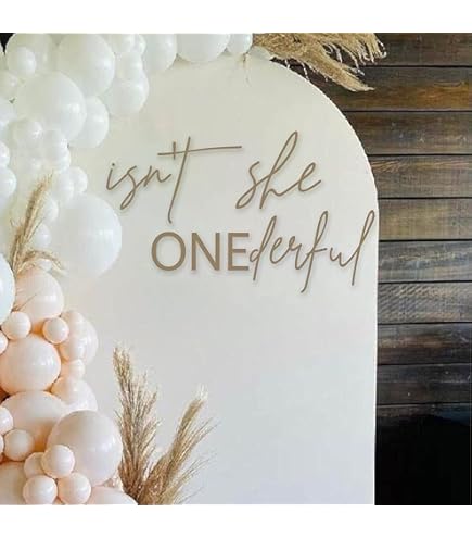 Isn't She Lovely Isn't She Onederful Gold Glitter Banner - First Birthday Decoration For Baby Girls - View #4