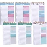 6 Pack To Do List Notepad To Do List Notebook 6.5" x 9.8" Daily Planner 52 Sheets Spiral Today Planner Note Pad Undated Daily Plan Notepad for Classroom Home Office Gifts Plan Work Schedule Checklist