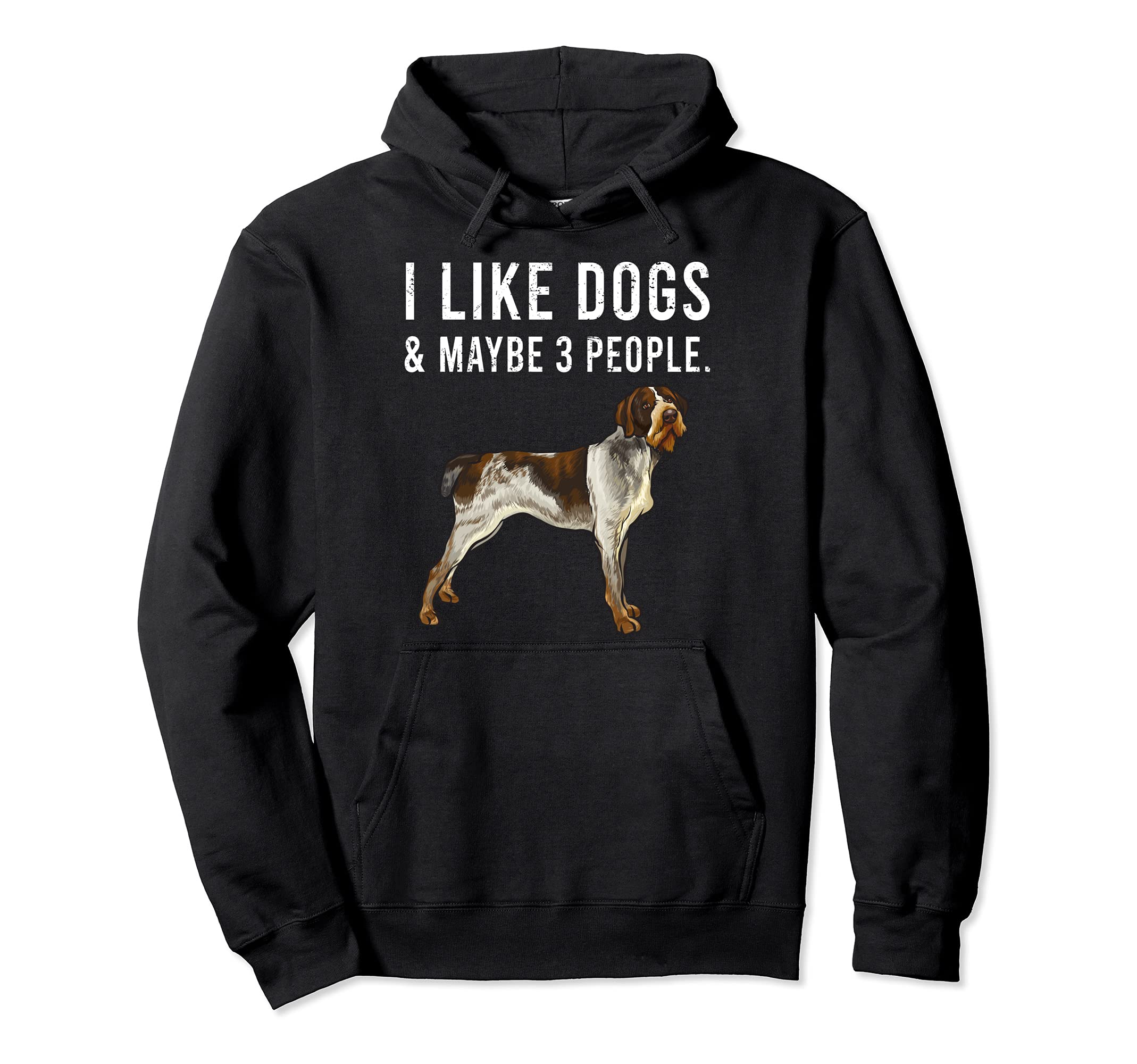I Like German Wirehaired Pointer Dogs And Maybe 3 People Pullover Hoodie
