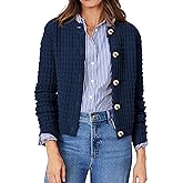 PRETTYGARDEN Women's Knit Cardigan Sweaters Casual Long Sleeve Open Front Button Down Trendy Jackets Outerwear