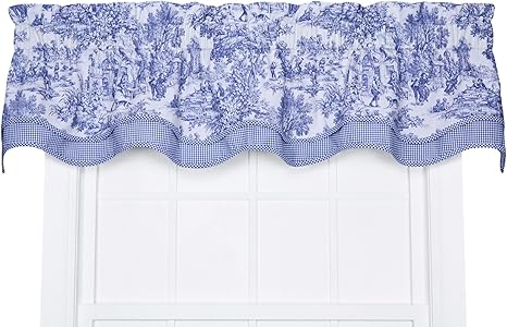 Curtain Window Curtain Kitchen Curtain Valance Curtain French Country Valance Window Topper Red Toile Waverly Country Life Valence Curtains Window Treatments Home Living Kromasol Com