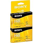 Sony P6120HMPR/2C 2-Pack 120-Minute Hi8 Tape with Hangtab