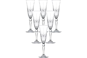 Lorren Home Trends RCR Crystal Melodia Collection Champagne Flutes Glass Set