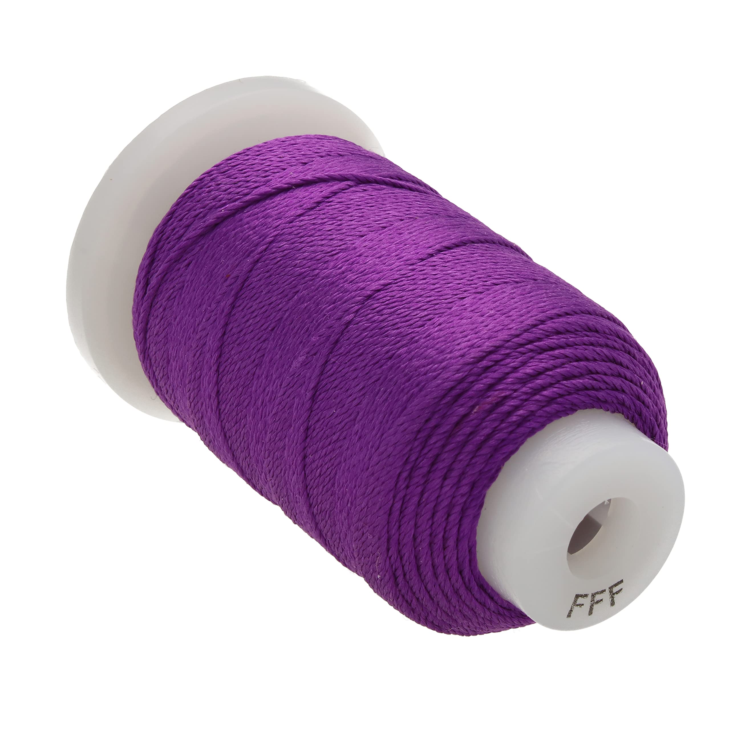 The Beadsmith Pure Silk Cord – Plum, Size FF (0.381 mm/0.0150”), 115 Yards (345 ft), 1/2-Ounce Spool