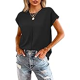 Neweek Womens Summer Cap Sleeve Tops Casual Crew Neck Sleeveless Knit Sweater Vest Loose Fit Lightweight Pullover Tank Tops