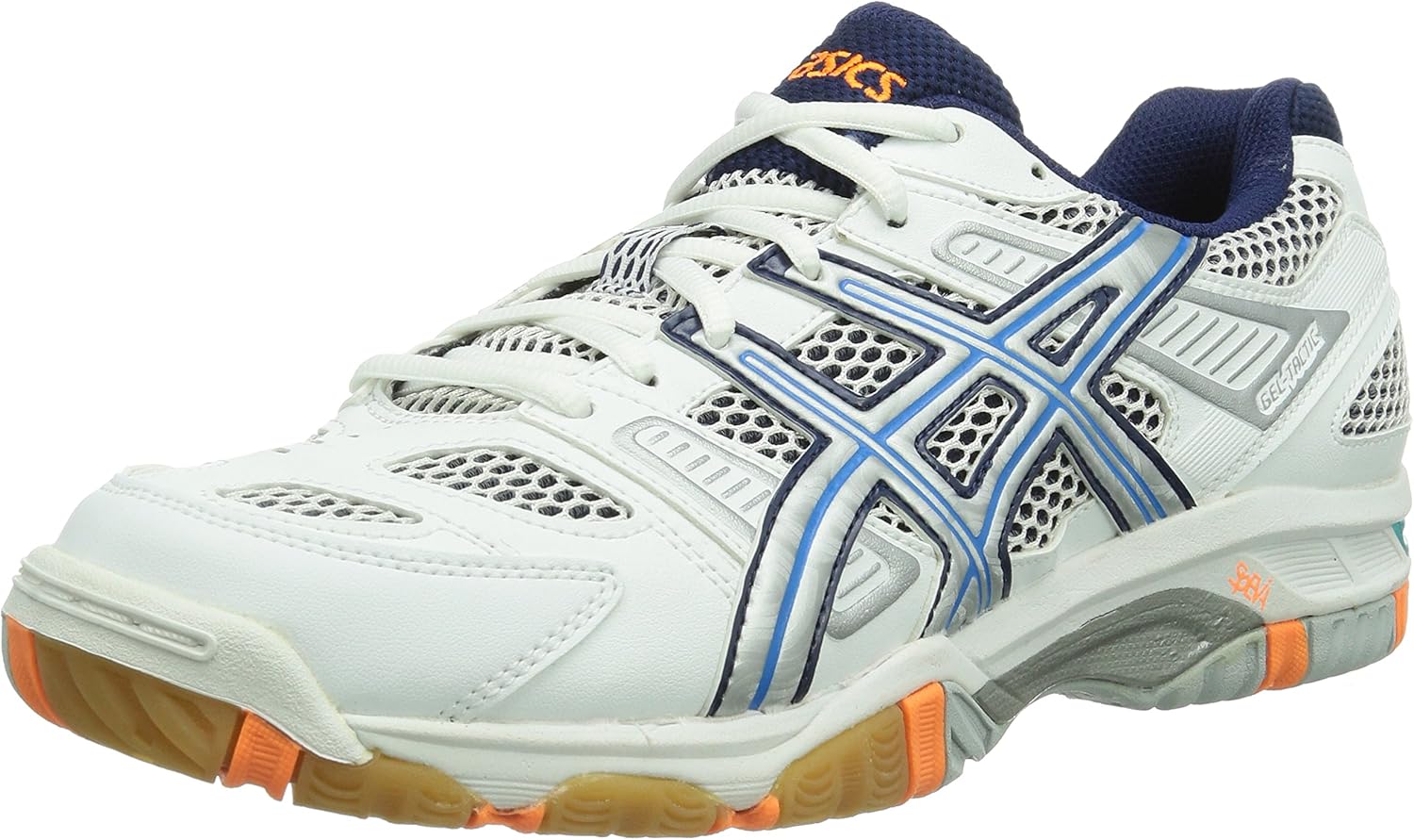 Asics Herren GEL-TACTIC Volleyballschuhe, Weiß (WHITE/DIVA BLUE/LIGHTNING 0141), 46.5 EU: Amazon ...